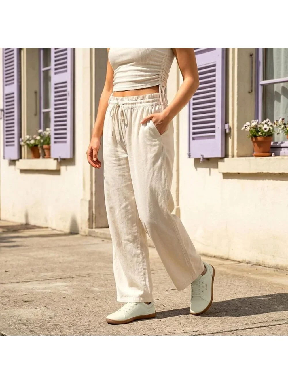 Women's Ivory Knit Minimalist Barefoot Zero Drop Comfort Casual Walking Sneakers